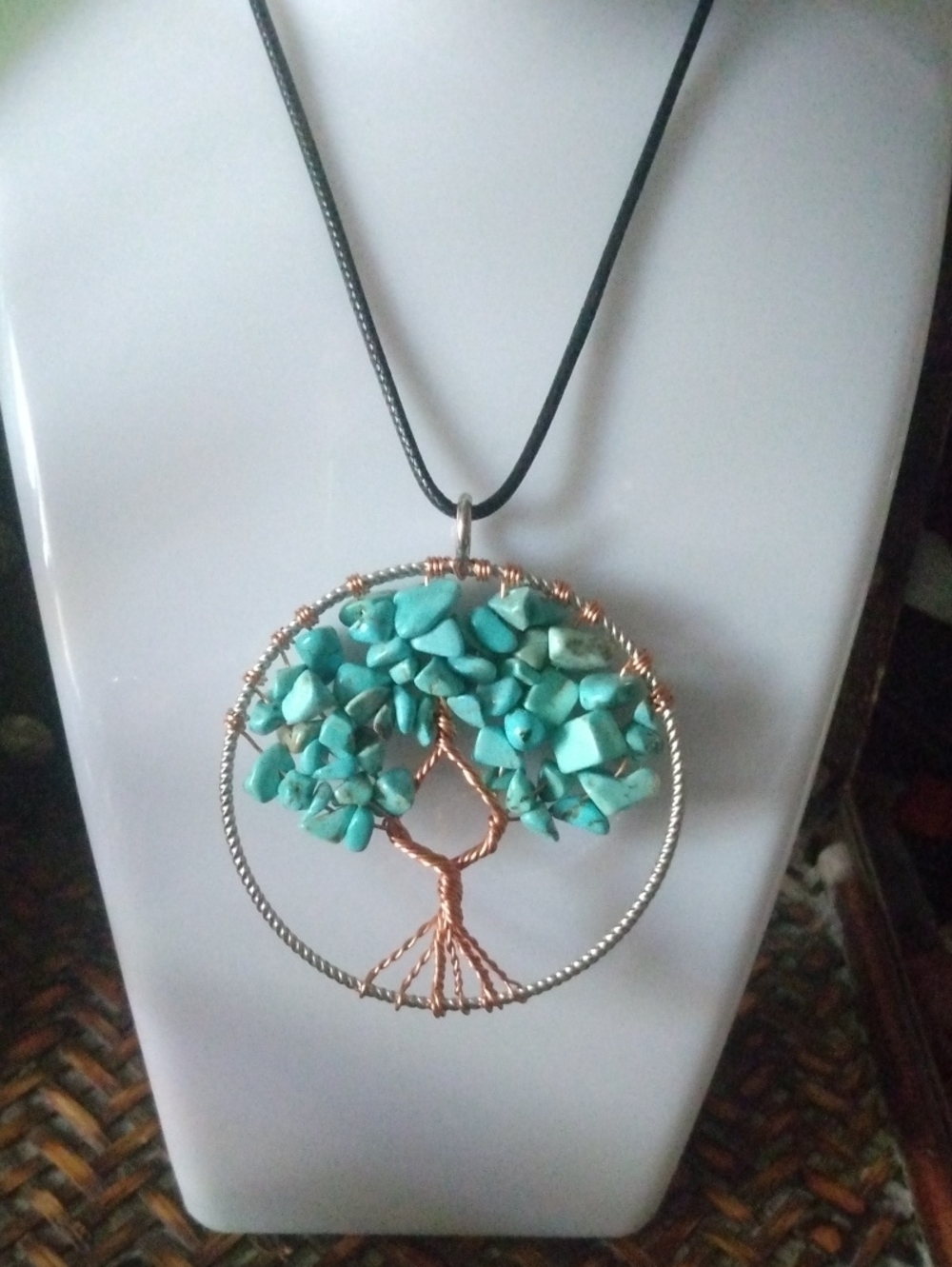 Turquoise Tree of Life Pendant Necklace